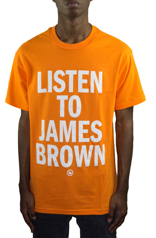 Bofresco Listen To James Brown Tee - Orange