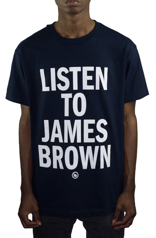 Bofresco Listen To James Brown Tee - Navy