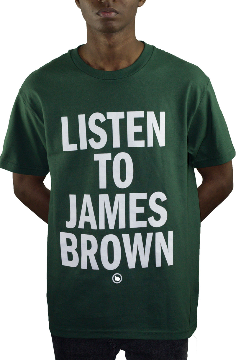 Bofresco Listen To James Brown Tee - Forest Green