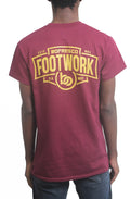 Footwork Is A Must Tee -Burg/Yellow Gold - Bofresco